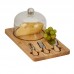 Creative Gifts International 5 Piece Wood Cheese Board with Dome Set CGIT1318