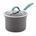 Rachael Ray Cucina Hard Porcelain Enamel 3-Quart Non-Stick Covered Sauce Pan with Lid RRY4049