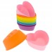 Freshware Silicone Heart Reusable Cupcake and Muffin Baking Cup FRWR1063