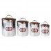 Laurel Foundry Modern Farmhouse 4 Piece Hammered Metal Canister Set LRFY8359